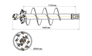 Шнекобур Impulse ШБКС-S5 (кат.3-5) D-400