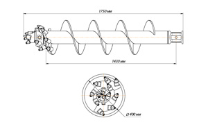 Шнекобур Impulse ШБКС-S6 (кат.3-6) D-400